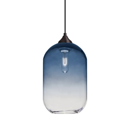 Besa Lighting Omega 12 Cord Pendant, Steel/Clear, Bronze Finish, 1x60W Incandescent 1JT-OMEGA12ST-BR